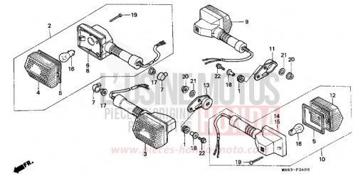 CLIGNOTANT XRV650J de 1988